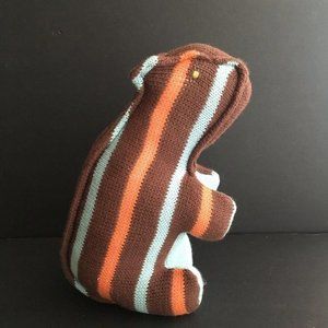 Rare The Land of Nod 8” Bear Plush Knit‎ Stuffed An